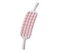 Generic Rullo massaggiante flessibile e compatto, pratico strumento portatile a 4 file per polpacci, per corpo, addome, vita, coscia, pancia, Rosa