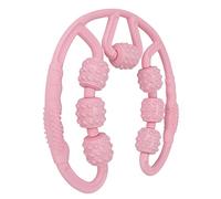 Generic Rullo Massaggiante per Gambe 7 Ruote Massaggio Morbido a Tutto Tondo per Alleviare i Dolori Muscolari Dopo L'esercizio 25 X 22 Cm Rosa