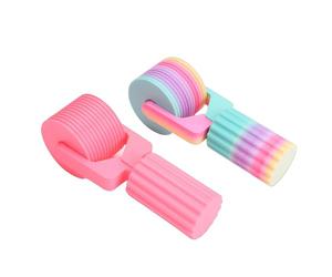 Generic Rullo Pressore per Pittura, Accelera il Processo di Creazione con Strumento Artistico per per Appiattire 5D su Tela, Materiale PLA, per Appassionati (Macarons + Rosa Rossa)