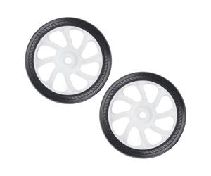 Generic Ruota del Compressore D'aria da 6 Pollici, Sostituzione Robusta e Portatile Maggiore mobilità Sui Luoghi di Lavoro, 2 Pezzi, ABS e Gomma