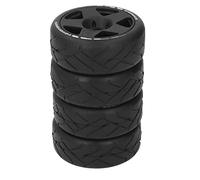 Generic Ruote 1/8 GT RC Pneumatici da Corsa su Strada a Presa Forte per Auto da Corsa su Strada 1/8 RC, Ruote da Resistenti All'usura con Adattatore da 17 Mm, Set di 4 Pneumatici, Adatti per la