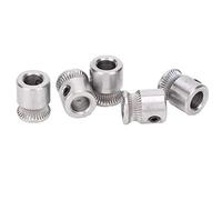 Generic Ruote per Materie Prime in Acciaio Inossidabile da 5 Pezzi per Accessori per Stampante 3D MK8 Ingranaggio di Estrusione Durevole per Filamento da 1,75 Mm e 3 Mm
