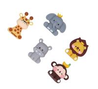 Generic Safari Cake Topper, Safari Cake Decorations Toppers per Torte per Animali con 5 Pezzi di Gomma Morbida per Decorazioni per la Casa