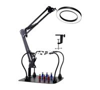 Generic Saldatura manuale con lampada da tavolo con ingrandimento 10x, strumento portatile per saldare da tavolo di terza mano per lavori artigianali