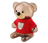 Generic Salvadanaio Trasparente per Monete per Bambini per Decorazione Domestica, Simpatico Portamonete a Forma di Orsetto per Bambini/Adulti, Salvadanaio per Anniversari/Compleanni, Orsetto di