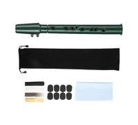 Generic Sassofono Tascabile Professionale con Borsa Ad Ancia Strumento a Fiato per Amanti Della Musica, Artisti, Hobbisti, Performance, Verde scuro