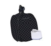 Generic Sauna a Vapore Pieghevole per Uso Personale, Box Interno con Cerniera E Vaporizzatore Da 1000 W, Nero