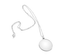 Generic Sbalorditivo di Gioielli, Salotti in Vetro Portatile Lettura in Vetro Gioiello, Ma Materiale di per Ingrandimento 5x per la Lettura di Esplosioni di Francobolli (SILVER)
