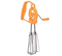 Generic Sbattitore Manuale per Uova con Acciaio Inossidabile e Plastica, Design a Manovella Salva Sforzo per Cucinare in Domestica (ORANGE)