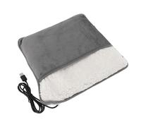 Generic Scaldapiedi Elettrico Lavabile Riscaldato Riscaldatore per Piedi con Presa USB a Temperatura Costante, Tappetino Riscaldante per Piedi Elettrico per Auto Ufficio, Dimensioni 33 X 32 Cm