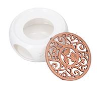 Generic Scaldateiera in Ceramica Riscaldatore Durevole per Tea Light per Home Office Cafe, Scaldatè con Fondo Concavo per Gli Amanti del Tè 5,8 X 2,5 X 4,7 3,1 Pollici