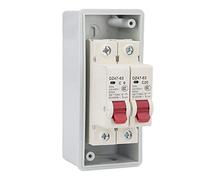 Generic Scatola di Distribuzione Resistente Alla Pioggia per Esterni Interruttore Automatico MCB per Edifici Residenziali e Officine IP65 a Prova di 2 Vie CA 230 V 400 V (C6+C20)