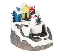 Generic Scatola di Natale Resina Resina Ruota Rotazione Up Train Musical Box Holiday Home Decor Ornament per Decorazioni Natalizie (Stile da)