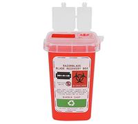 Generic Scatola di Raccolta per lo Smaltimento delle Lame Parrucchiere con Materiale Plastico Inodore per la Conservazione delle Lame Scartate per Uso Domestico e Professionale (rosso)