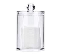 Generic Scatola Porta Batuffoli di Cotone Acrilico Premium per Trucco con Contenitore Trasparente, 7,5 X 7,5 X 11 Cm, Organizer Ideale per Cosmetici e Gioielli, Mantiene la Tavola Ordinata, Adatta