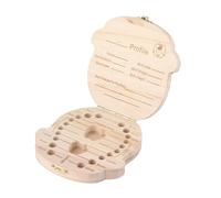 Generic Scatola Porta Denti da Bambino in Legno Resistente Scatola per Fatina dei Denti per Ragazzi e Ragazze, Regalo di Compleanno Perfetto per Baby Shower, Materiale in Pino Dimensioni 13x13x2,5