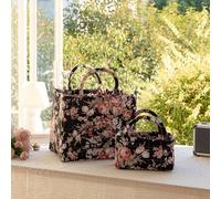 Generic Scatola portaoggetti con decoro floreale - 2 pz. Set organizer portatile per biancheria intima e articoli vari (stile 2)