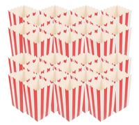 Generic Scatole di Carta per Popcorn e Patatine 25 Pezzi Design alla Moda, Materiale Carta Resistente, per Feste in Casa e Cinema
