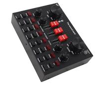Generic Scheda Audio Dal, Scheda Mixer Audio Bluetooth V8S con 16 Effetti Sonori 8 modalità Cambia Voce per Karaoke Streaming Live (Nera)