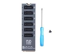 Generic Scheda convertitore M.2 PCIe a SATA 6 porte 6 Gbps con indicatore intelligente per espansione archiviazione PC
