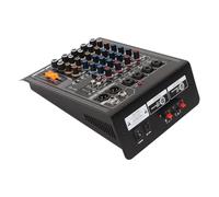 Generic Scheda di Mixer con Console di Miscelazione a 4, Interfaccia USB e Potenza Fantasma Incorporata - Adatto per Conferenze, attività del Campus - Materiale Metallico (Spina europea)