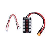 Generic Scheda di Ricarica LiPo con Piastra di Connessione Parallela per la Ricarica Rapida di 8 Batterie Contemporaneamente, Adatta per IMAX B6 B6AC, Materiale ABS Resistente, Include Cavi 2s e 3s