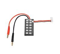 Generic Scheda di Ricarica Parallela per Batteria LiPo da 7,4 V 2S, Adattatore di Ricarica Durevole per un Facile Utilizzo con Caricabatterie B6, Leggero 6,3 * 3, * 1,2 Cm, Supporta 12 Batterie