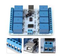 Generic Scheda relè USB a 8 Ad Alte Prestazioni, Modulo 12VDC per Un'automazione Robotica Efficace, Ideale per Progetti Fai da Te, Dimensioni 93 * 70 * 16 Mm