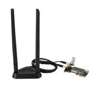 Generic Scheda WiFi PCIE, Scheda di Rete PCIE Wireless Plug and Play da 2400 Mbps, Doppia Antenna da 8 DB per Giochi per PC (#2)