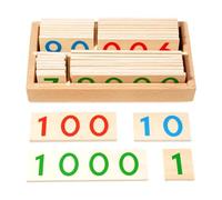 Generic Schede Didattiche con Numeri Matematici Da 1 a 9000, Strumento di Apprendimento Precoce per La Scuola con Scatola, Giocattoli Educativi per Ba