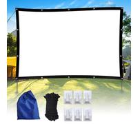 Generic Schermo Di Proiezione Per Esterni Schermo Per Proiettore Pieghevole | Schermo Per Proiezione Lavabile Anti-Luce Anti Pieghe Schermo Cinematografico Per Interni Ed Esterni(84inch (4:3))