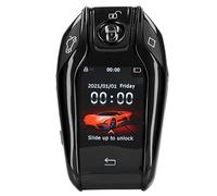 Generic Schermo LCD Adatto per Telecomando Smart Key, Materiale in Lega, Funzione di Accesso Senza Chiave, Adatto a Tutti i Modelli con Pulsante di Avvio/arresto del Motore (BLACK)