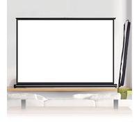 Generic Schermo Per Proiettore Manuale Portatile Schermo Di Proiezione | Schermo Cinematografico Retrattile Per Festa Campeggio Leggero E Resistente Facile Da Trasportare(20inch (16:9))