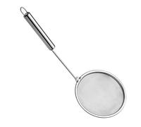 Generic Schiumarola per Pentole Calde Colino per Alimenti a Maglia Fine Cucchiaio per Colino a Manico Lungo in Acciaio Inossidabile Durevole per Alimenti Sani 1 Pz (Grande: ca. 17,6x16,2x15