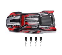 Generic Scocca Carrozzeria Auto RC, Scocca PC Sostitutiva con Design Graffiti per Camion Telecomandati SCY16101 SCY16102 SY16101PRO SY16102PRO 1:16 4WD Off Road (rosso)