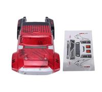 Generic Scocca di Ricambio RC Ad Alta tenacità, Costruzione Robusta per Corse Estreme, Adatta per Camion SanYao 1202 1/12 31,5x8x10 Cm (rosso)