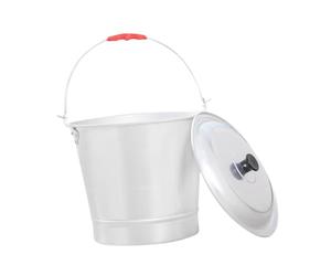 Generic Secchio in Alluminio, Secchio in Metallo, Grande Capacità, Facile Da Pulire, Accessorio per Sauna, Robusto Secchio per L'acqua per Le Pulizie Dome, Capacità 9 Litri