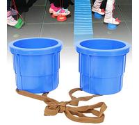 Generic Secchio Trampoli per Bambini, 1 Paio di Bambini con Passioni con Equilibrio Giocattolo a Piedi Interattivi Secchi Salti Passioni per l'allenamento di Coordinamento dell'Equilibrio (BLUE)