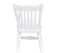 Generic Sedia a Dondolo per Casa delle Bambole 1:12 Sedia in Miniatura in Legno Bianco per Mobili per Casa delle Bambole, Regalo per Bambini