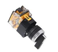 Generic Selettore Rotativo con Ripristino Automatico a 3 Posizioni Design Isolato Affidabile per Circuiti Contattori e relè Manico Lungo in Plastica da 22 Mm
