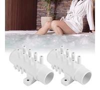 Generic Separatore D'acqua Durevole del Collettore Idraulico della Vasca della Sorgente Calda del PVC a 8 Porte per il Massaggio della Vasca Idromassaggio e della Spa 4,4 X 2, X 2,", Diametro 1,"