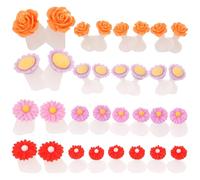 Generic Separatori Dita Piedi in Silicone a Forma di Fiore, Set 4 Pezzi per Pedicure Donne, Separatori Decorativi Morbidi per Nail Art e Smalto, Accessori per Cura Piedi a Casa e Salone