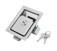 Generic Serratura a Pannello Integrata in Acciaio Inossidabile 304 per Cassetta degli Attrezzi per Rimorchio per, Maniglia per Porta a Paletta, Design Antifurto con Montaggio a Incasso con 2 Chiavi