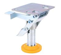 Generic Serratura a Pavimento Fraino Galvanizzato con Tpu Pad Freno Serratura Freno a Pianta di Ferro Zincato Galvanizzato Carrello per Carrello per le Industrie dei Macchinari del (X-75-32-3)