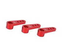 Generic Servo Corna RC 25T Anodizzato a Colori, Forte Braccio dello Sterzo in Alluminio per Parti di Aggiornamento per Auto RC 1/8 1/10 (rosso)