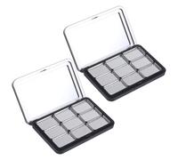 Generic Set 2 Palette Trucco Vuote Magnetiche 9 Scomparti Porta Ombretti Rossetto e Fard Compatte Resistenti da Viaggio per Make Up Fai da Te