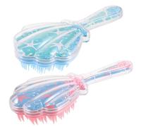 Generic Set 2pz Pettini Districanti Leggeri in Pp per Chioma Uomo Donna Spazzole Massaggianti per Chioma Uso in Salone e Styling