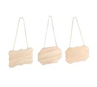 Generic Set 3 Cartelli in Legno Vuoto Spago da Appendere, Targhe in Legno Grezzo per Decorazioni Fai da Te, Segnaposto Matrimonio, Decorazioni da Giardino e Festa