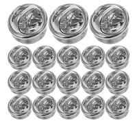 Generic Set 50 Spille Posteriori a Farfalla in Metallo Color Argento, Perni di Bloccaggio per Spille Smaltate, Chiusure per Distintivi e Fermacravatta, Accessori Fai da Te per Creazione