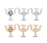 Generic Set 6 Spille da Bavero Simbolo Psicologia Vintage in Lega Oro e Argento, Spilla Decorativa Resistente Chiusura Sicura, Distintivi da Zaino e Giacca per Professionisti Sanitari